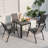 Coggrey 4 - Person Patio Dining Set Rectangular Table