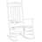 Outsunny Traditional Wooden High-Back Rocking Chair For Porch, Indoor/Outdoor, White-533052741