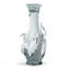 Silver/White 13.75" Porcelain Table Vase
