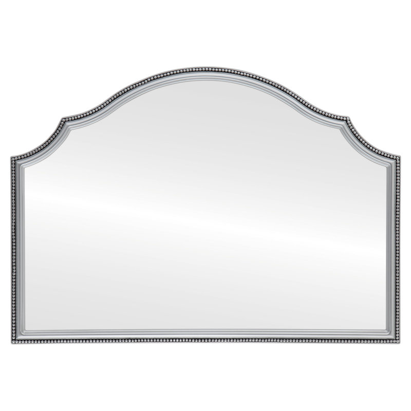 Miroir de cheminée encadré, Jet argenté, 27' x 38''''