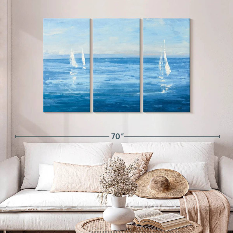 Gillard voile ouverte avec turquoise, H 32 po x l 50 po