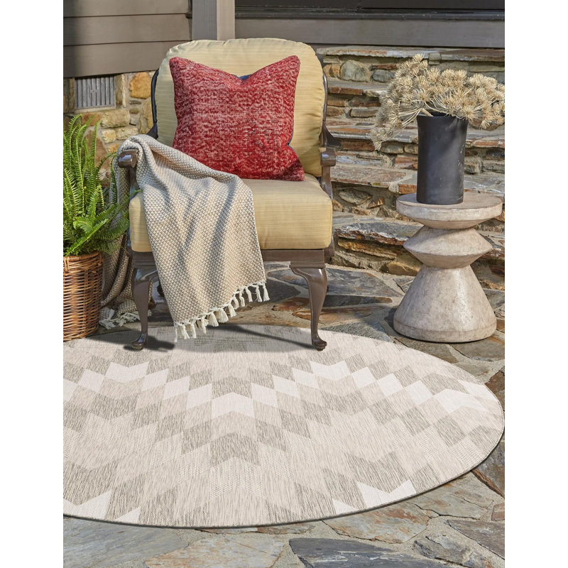 Aucun tapis gris Nykeia, Rond 3 pi 1 po