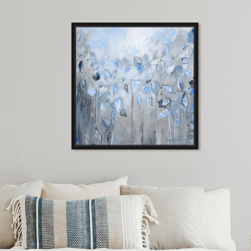 " Butterfly Dance ", Black Framed Canvas, 12" H x 12" W 