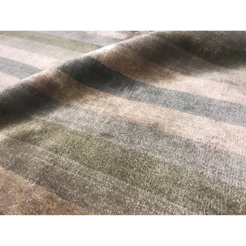 Striped Area Rug in Gray