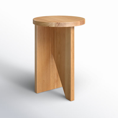 Shayne Solid Wood Abstract End Table