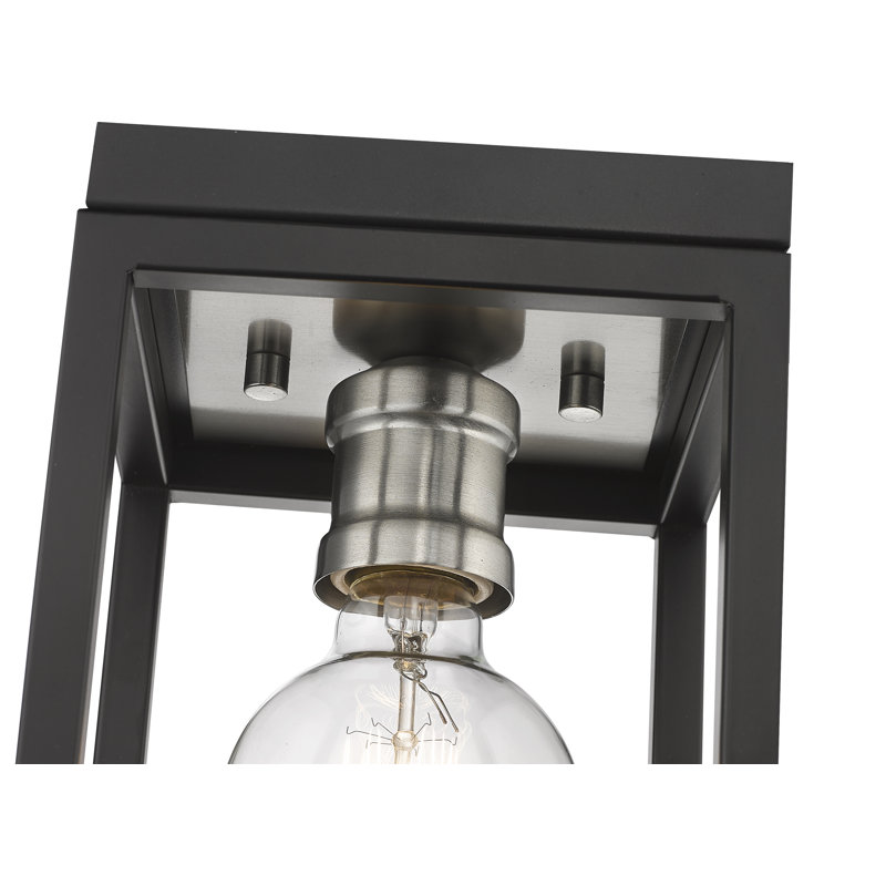 Alynda Flush Mount, Matte Black/Brushed Nickel