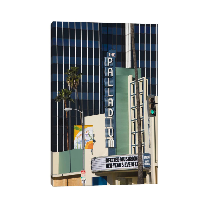 Theater In A City, Hollywood Palladium, Hollywood, Los Angeles, California, USA - Wrapped Canvas Print