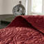 Couvre-lit rouge très grand réversible - Rembourrage en coton prélavé pour un ajustement surdimensionné et confortable