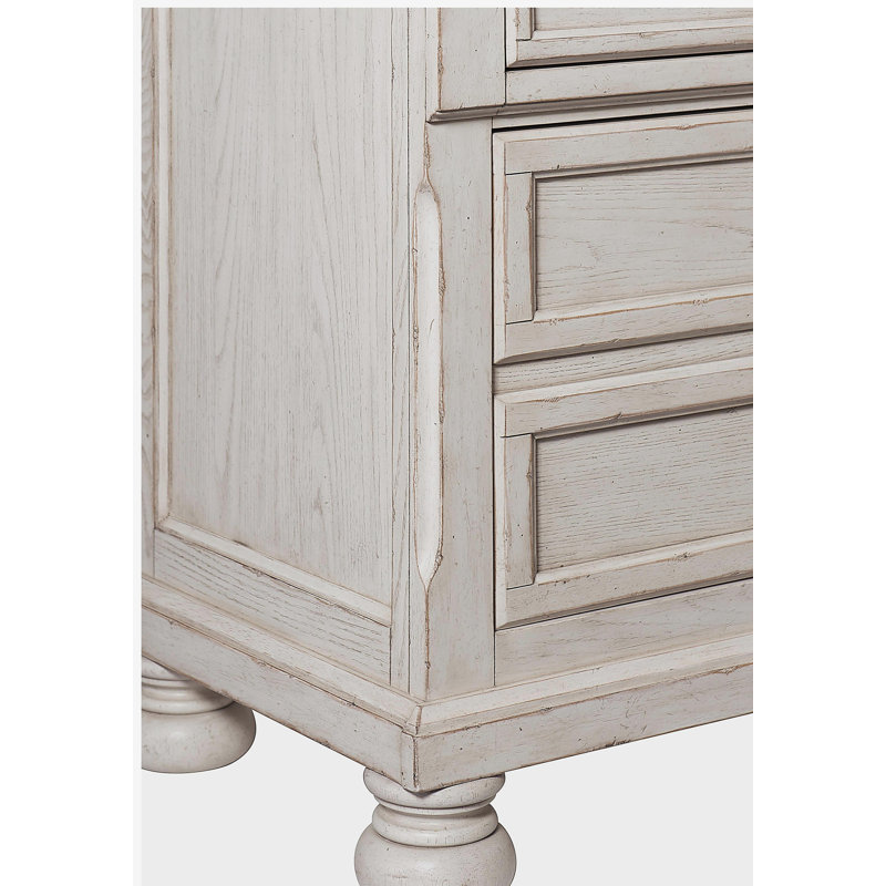 Table de chevet 1 pièce Transition, Blanc antique