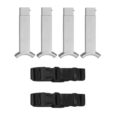 Disc-O-Bed Stack Adapter Kit for Kid-O-Bed and Kid-O-Bunk Cot Systems, Silver