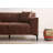 Cognac 2-Seat Sofa, 64.2 x 27.2 x 33.9 inches | Stylish Upholstered Design, Sturdy Wooden Frame, Comfortable Seating | Ideal for Living Room, Apartment, or Office | Modern Home Furniture, Easy to Assemble-361219347