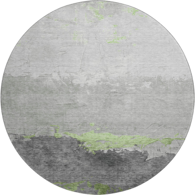 Premium Machine Washable Fairwood AMF1885 Modern Rug, Round 8'