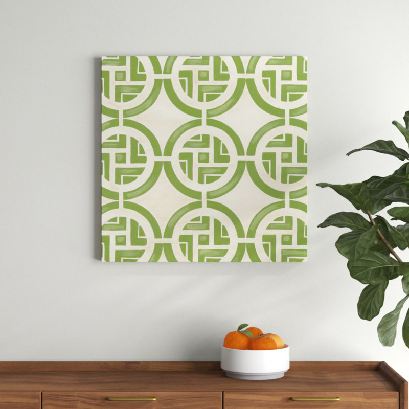 Retro Blockprint VII 1 Piece Wrapped Canvas Wall Art, 76cm H x 76cm W