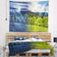 Tapisserie pré hillside bleu et vert landscape-28487178