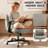 Criss Cross Chair With Wheels And Flip Arms-Comfy Fabric Cross Legged Office Chair-1365896355