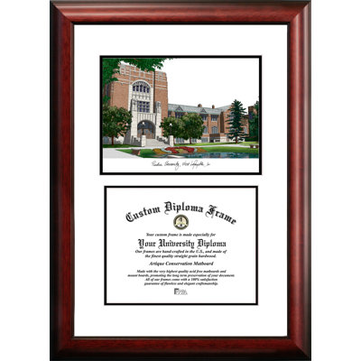 NCAA Purdue Boilermakers Scholar Lithograph Diploma Frame