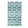 Tapis bleu sarcelle à chevrons