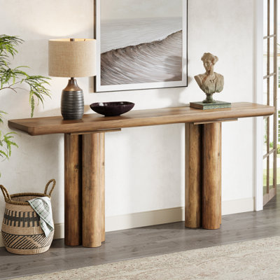 Farmhouse 55" Console Table With Storage
