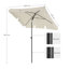 Rollo 125cm Rectangular Beach Parasol-678162416-678162423-778343739