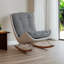 Chaise berçante moderne rembourrée