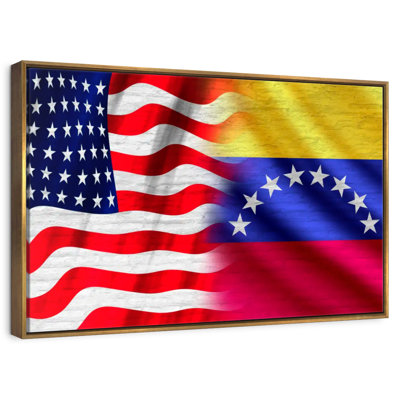 America Venezuela Flags