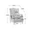 Fauteuil à oreilles / fauteuil inclinable de 26,77 po de large Verl-606578230