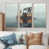 Toile naturelle avec cadre flottant