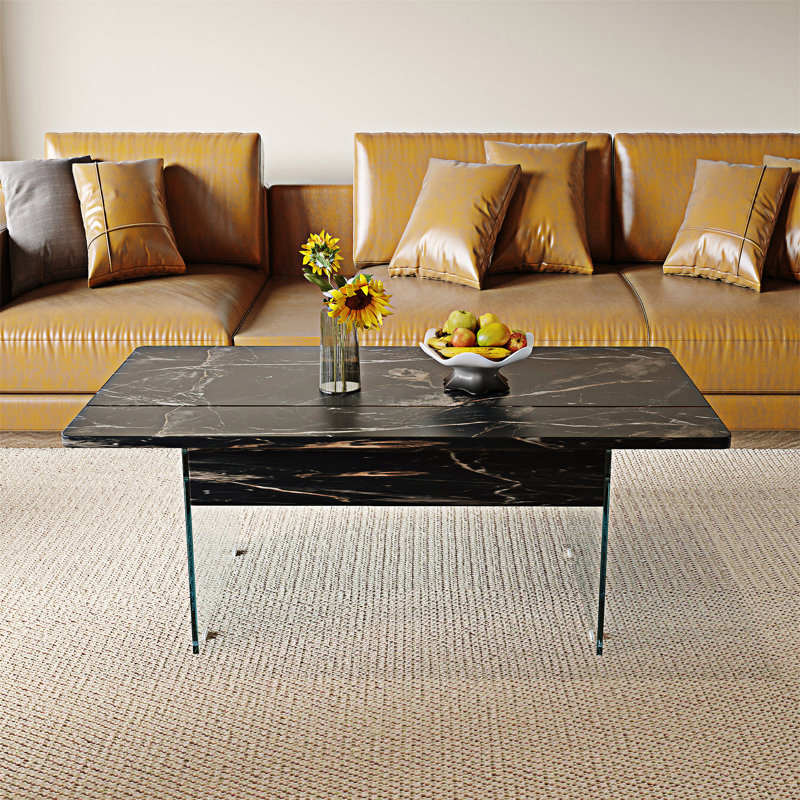 Table basse à plateau relevable avec rangement