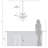 6 - Light 18.7'' Glass Petal Empire Modern Chandelier