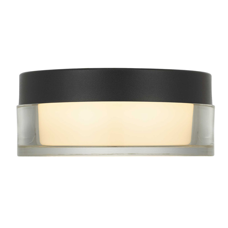Plafonnier encastré à DEL intégré, Noir, H 2,5 po x l 6 po x P 6 po