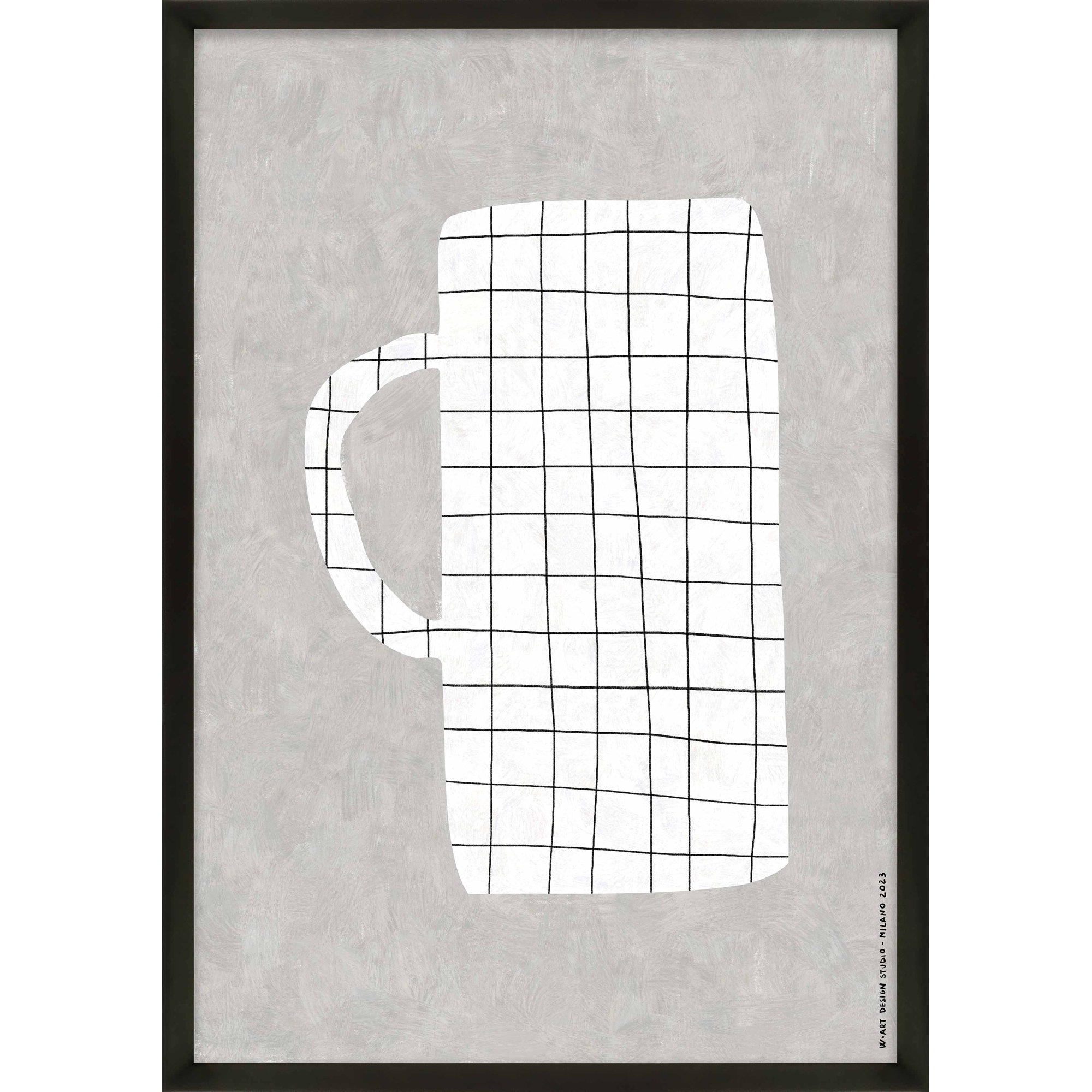 Cup 1 by Romina Gadler, 30" H x 21" W, Black Paper Framed