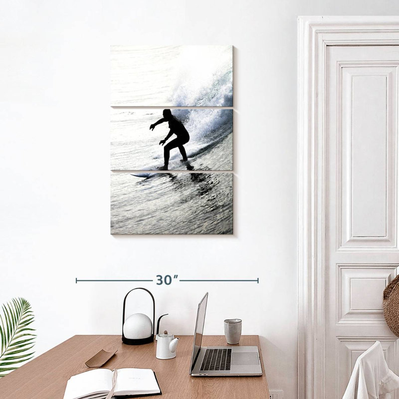 Surfeur de l'ombre, H 32 po x l 20 po