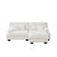 Canapé modulaire confortable en chenille pour le salon, avec coussins supplémentaires et repose-pieds convertible-683024823