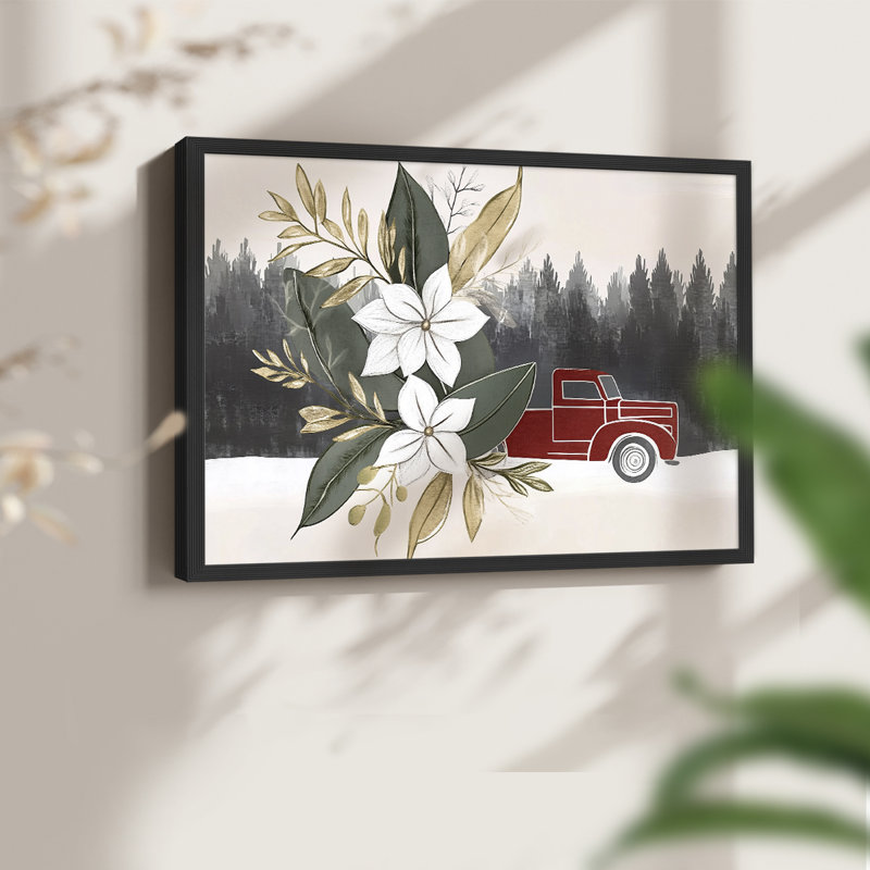 Art de Noël - CCLXII - Reproduction encadrée - Restickable, H 8 po x l 10 po, Noir, noir, noir, noir