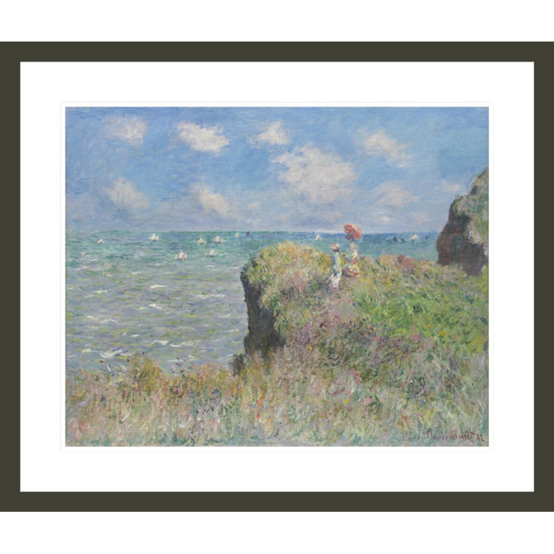 «Cliff Walk at Pourville» par Claude Monet, impression giclée encadrée, H 23,5 po x l 27,7 po