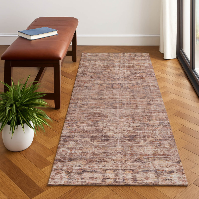Premium Machine Washable Lubbers AMF1744 Global Rug, Runner 2'3" x 7'6"