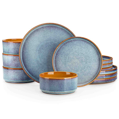 Ceramic Dinnerware Sets, 12 Piece Dish Set