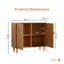 Buffet en bois de style médiéval-moderne, 39,4 pouces, avec deux portes et deux tablettes; une vitrine polyvalente convenant aux salles à manger, aux vestibules et aux cuisines; Finition en bois-344063403
