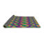 Tapis vert/orange/mauve à motifs-74360294