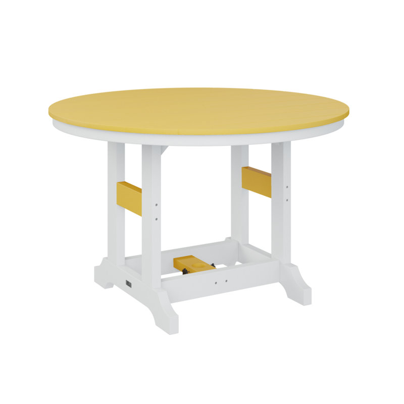 Table de bar berlinoise Berlin, Jaune soleil levant, H 35,87 po x l 48 po x P 48 po
