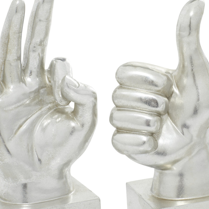 Domien Abstract Figurines & Sculptures, Silver