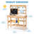 ROBUD Wooden Mud Kitchen for Toddlers, Outdoor Play Kitchen with Sink, Stove, Planting Pots, Blackboard, Storage Shelf & Kitchen Accessories, Pretend Play Toy for Boys & Girls Ages 3+