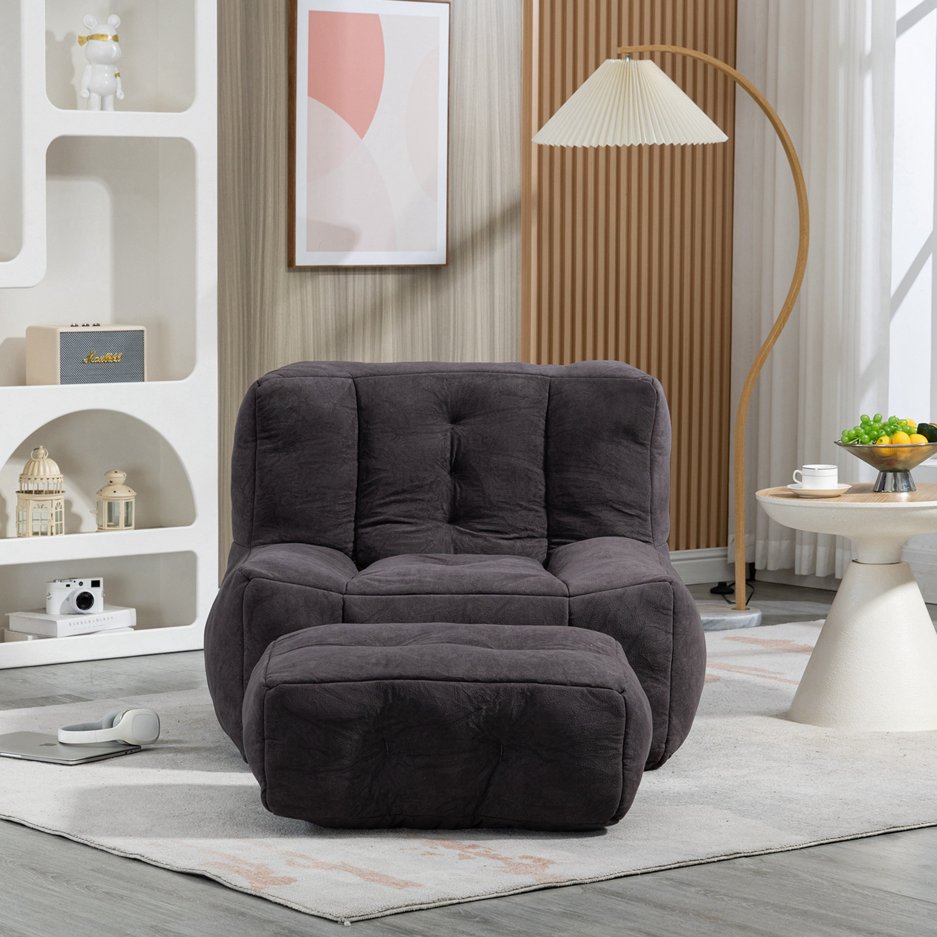 Comfortable chair with discount ottoman