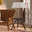 57" Round Sofa Side Table W/ Lamp And Power Station