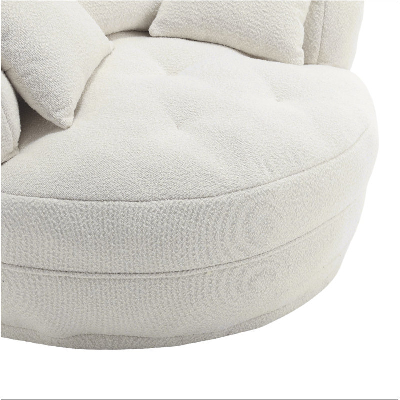 Canapé-lit simple Chenille, Beige Boucle