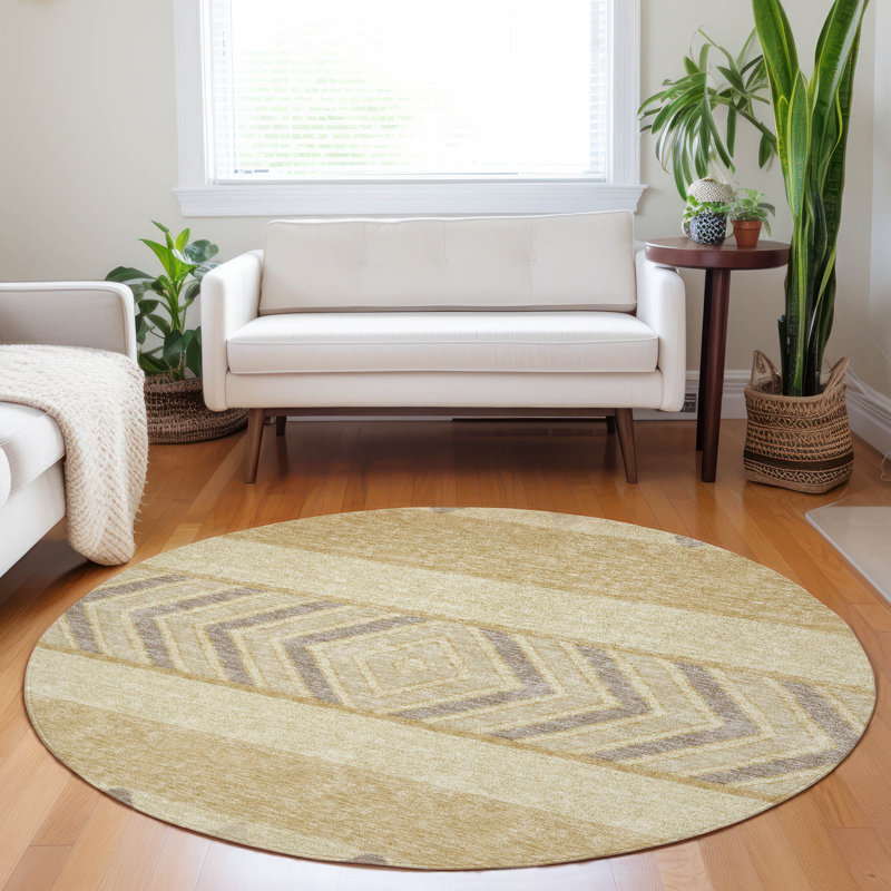  Chayden Area Rug with Non-Slip Backing, Round 8'