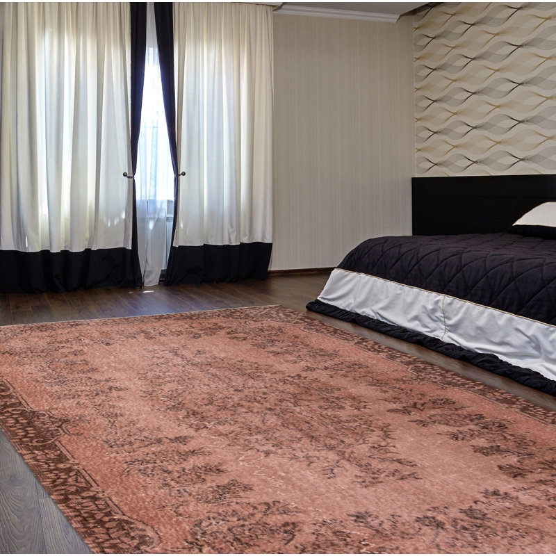 Olley One-of-a-Kind 5'5" X 8'11" 2000s Wool Area Rug in Tan