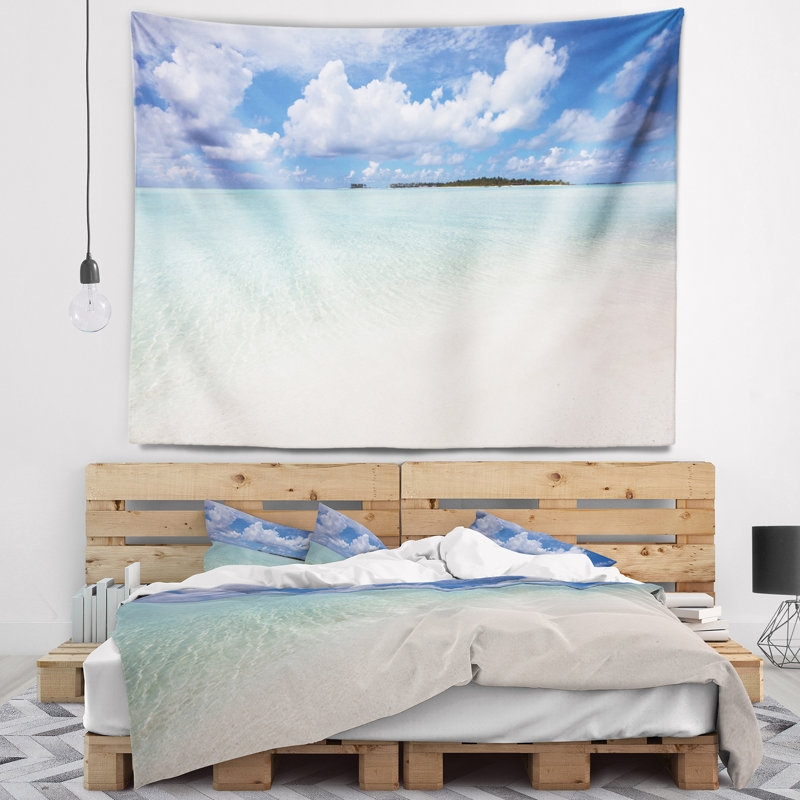 Tapisserie de mer vide seascape de maldives, H 32 po x l 39 po