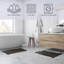 Tapis de salle de bain Lavish Home - Ensemble de tapis de bain gaufré 2 pièces pour décoration de salle de bain Boho - Tapis antidérapants pour douche, baignoire ou meuble-lavabo - Tapis de bain lavables à la machine-1306599993