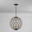 Luminaire sphère suspendu 4 lumières lanterne Fianna